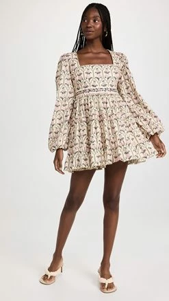 Wholesale 👏 Agua By Agua Bendita Avena Peonia Aurora Mini 👗 Dress Multi Color 👏