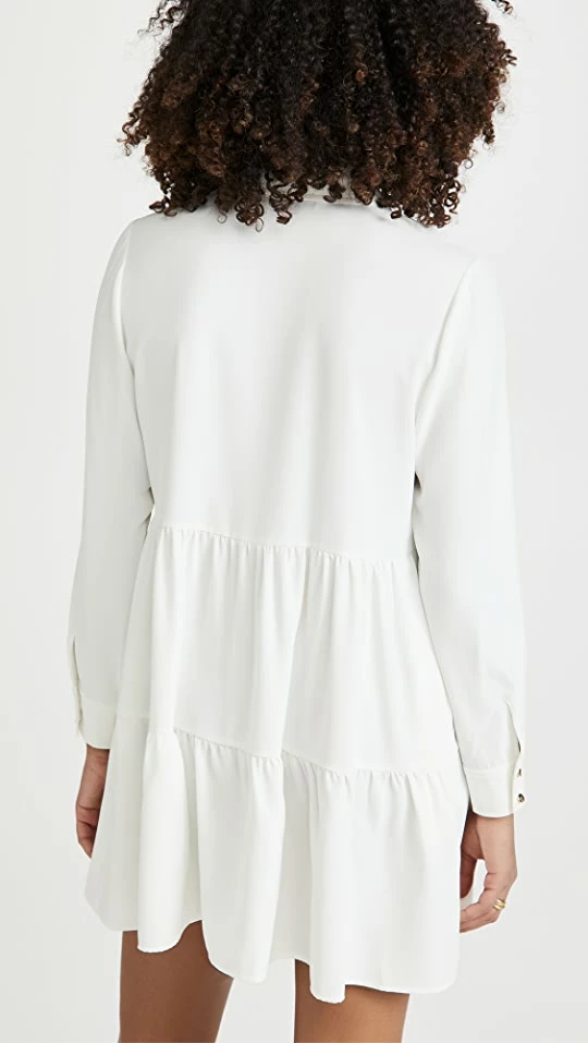 Discount ๐ Amanda Uprichard Long Sleeve Pierre ๐ Dress Ivory ๐งจ - Image 2