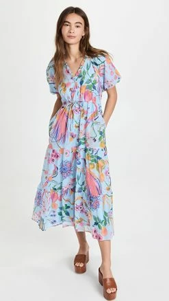 Deals 🥰 Banjanan Poppy 👗 Dress Cool Blue 👍