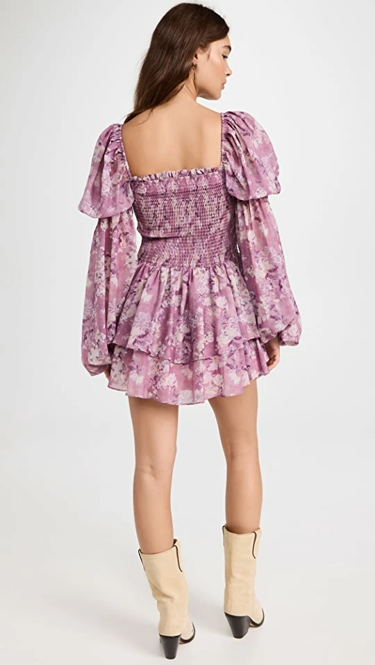 Flash Sale 🌟 CAROLINE CONSTAS Alexa 👗 Dress Mauve 🌞 Summer Floral 😀 - Image 2