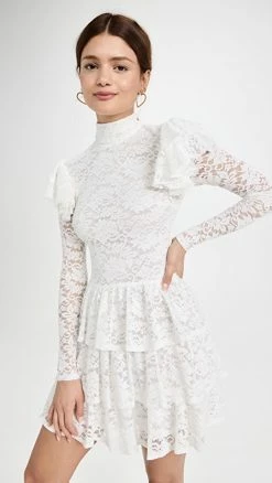 Best Sale 😍 CAROLINE CONSTAS Emily 👗 Dress White ⌛