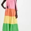 Coupon 🌟 Mira Mikati Embroidered Tiered 👗 Dress With Tie Straps Multi ⭐