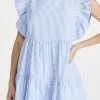 Discount 🧨 English Factory Striped Mini 👗 Dress Blue Stripe 🤩