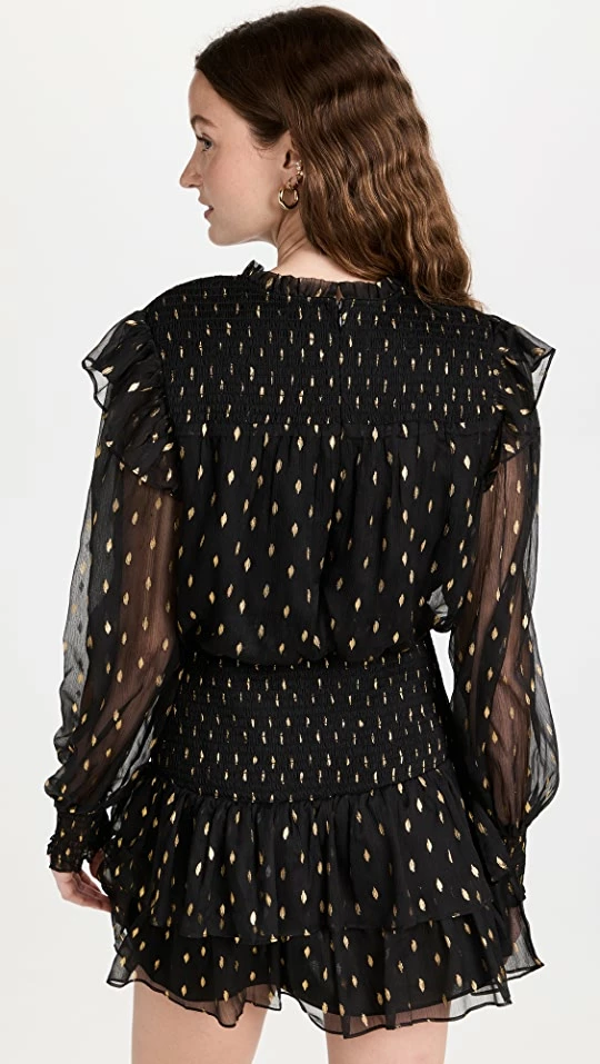 New 🥰 Endless Rose Gold Dot Printed Mini 👗 Dress Black 🎁 - Image 2