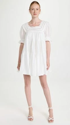 Promo ❤️ En Saison Bea Babydoll 👗 Dress Off White 🤩