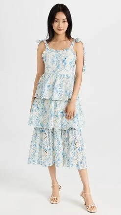 Hot Sale 🎉 En Saison Claire Midi 👗 Dress Blue 😉