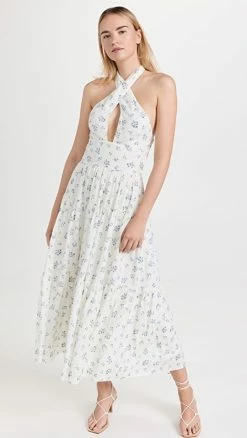 Cheap 🥰 En Saison Blair Midi 👗 Dress Off White 💯