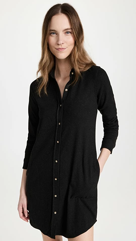 Best deal π Faherty Legend Sweater π Dress Heathered Black Twill π