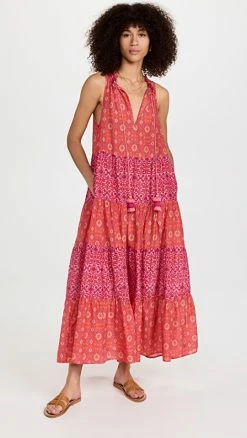 Brand new 🎉 Figue Betty 👗 Dress Ornate Floral Coral Haze 🛒