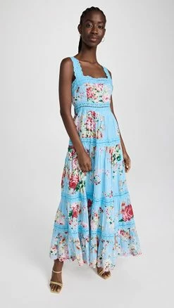 Hot Sale 🎁 Hemant And Nandita Tula Long 👗 Dress Sky Blue 👏