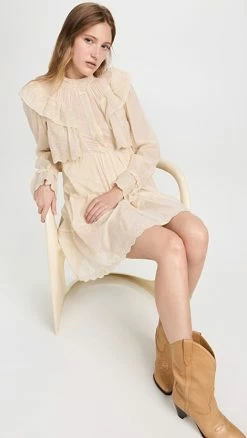 Cheapest 💯 Isabel Marant Étoile Limpeza 👗 Dress Ecru 👍