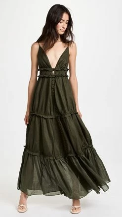 Budget ⌛ Joslin Liana 2.0 Linen Maxi 👗 Dress Forest 🥰