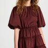 Best deal 😉 Jason Wu Short 👗 Dress With Balloon Sleeves Wine 🌟