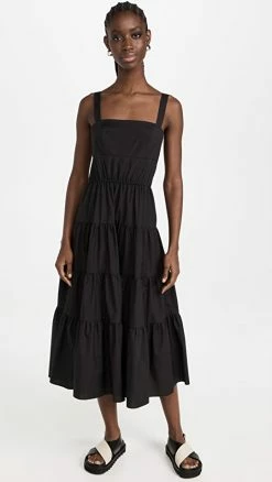 Best reviews of 👏 Jason Wu Long Tiered Ruffled Detail 👗 Dress Black ❤️
