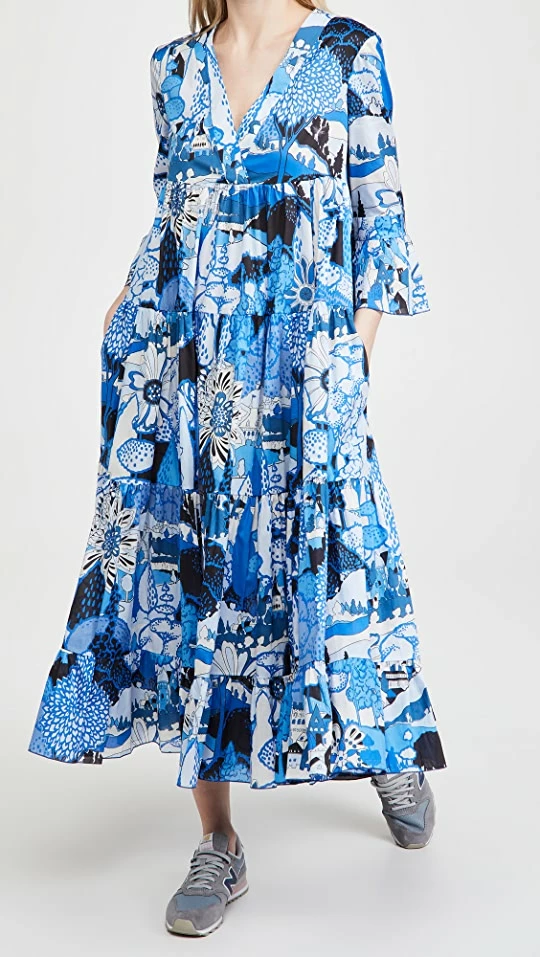 Budget ๐ La Double J Jennifer Jane ๐ Dress Paesaggio Blue โ๏ธ