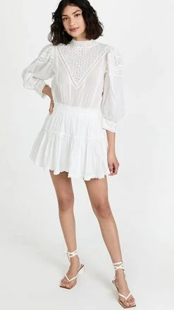 Buy ✨ LoveShackFancy Viola 👗 Dress Antique White 🔥