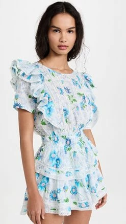 Best deal 👍 LoveShackFancy Natasha 👗 Dress Blueberry Cloud 😍