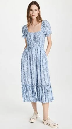 Best deal 🎁 LoveShackFancy Terrence 👗 Dress Cerulean Blue 🎁