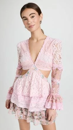 Flash Sale 🎁 LoveShackFancy Karine 👗 Dress Pink Pearl Mix 🥰