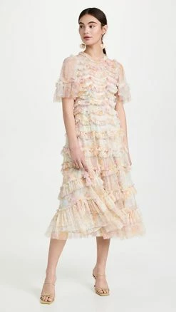 Promo ✨ Needle & Thread Sunrise Bloom Ballerina 👗 Dress Moonshine 👍