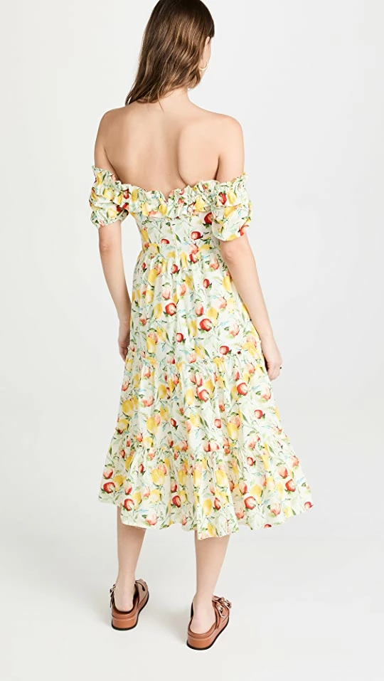 Deals โค๏ธ O.p.t Allegra ๐ Dress White Fruit Print ๐ - Image 2