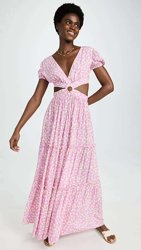 Best Pirce ๐ Palmacea Printed Hoop ๐ Dress Lavanda 1 ๐