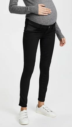 Outlet 💯 PAIGE Transcend Verdugo Ultra Skinny Maternity 👖 Jeans Black Shadow 👏