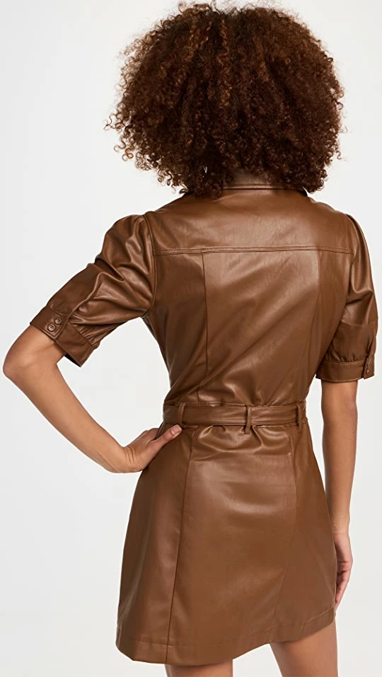 Flash Sale ๐ PAIGE Mayslie Vegan Leather ๐ Dress Dark Argan ๐ - Image 2