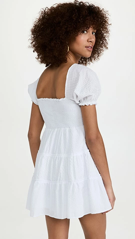 Best Pirce โ Peixoto Coco Mini ๐ Dress White Seersucker ๐ - Image 2