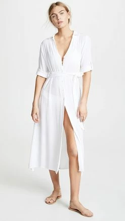 Top 10 🥰 Playa Lucila 👚 Shirt Cover Up 👗 Dress White ⭐