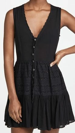 Buy 🔥 Playa Lucila Eyelet Mini 👗 Dress Black 😍