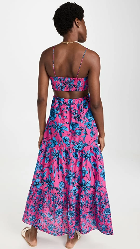 Deals 🛒 Playa Lucila Cutout Maxi 👗 Dress Pink Print 🔥 - Image 2