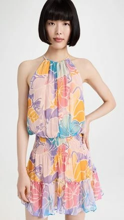 Best Sale 😀 Ramy Brook Printed Kourtney 👗 Dress Pale Lavender 👏