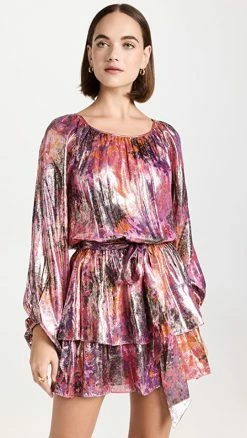 Coupon 😍 Ramy Brook Miami 👗 Dress Scarlet Multi Combo 🔔