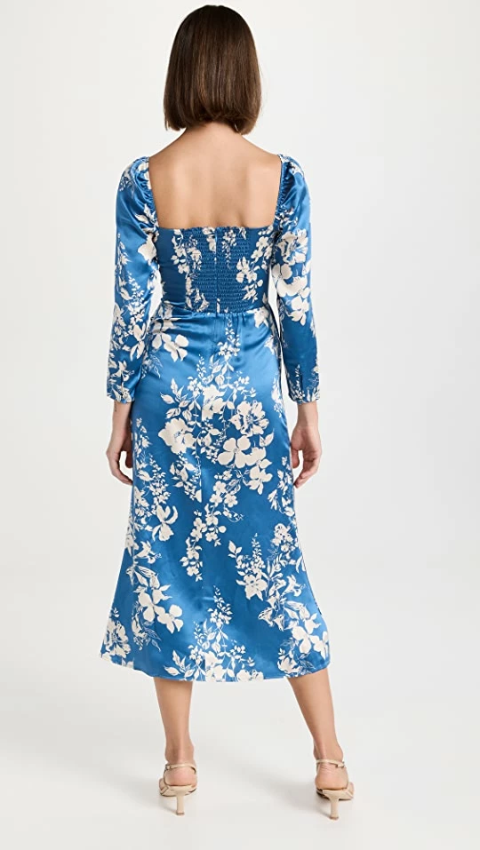 Promo 😍 Reformation Gloriana Silk 👗 Dress Cyanotype 🎉 - Image 2