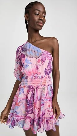 Cheap 👍 ROCOCO SAND Zazu Short 👗 Dress Pink & Purple Tropical 🛒