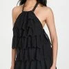 Deals 🤩 Saloni Bailey-B 👗 Dress Black/Ruffle Emb ⌛