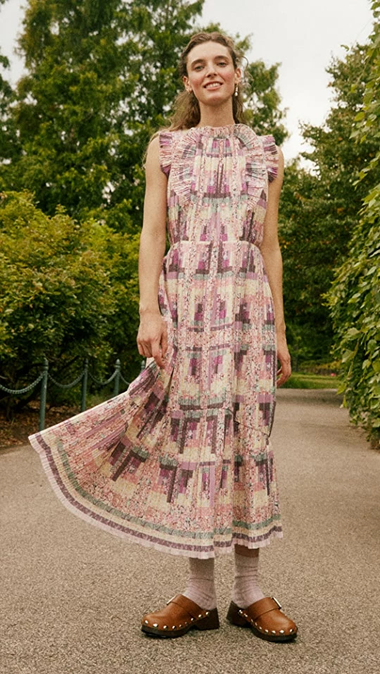 Best Pirce ๐ Sea Naya Print Box Pleat Maxi ๐ Dress Multi ๐คฉ