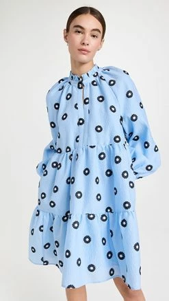 Cheap 🧨 Stine Goya Jasmine 👗 Dress Mini Daisy Blue 🎁