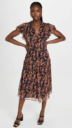 Best Pirce 😍 Shoshanna Mackenzie 👗 Dress Jet Multi 😀