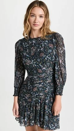 Best deal 👍 Shoshanna Delray 👗 Dress Rose/Denim/Jet 🔔