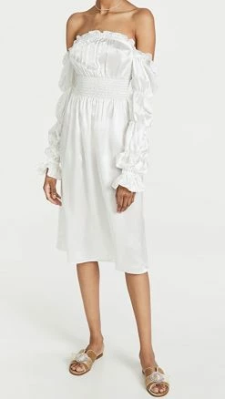 Flash Sale 🌟 Sleeper Michelin Silk 👗 Dress White 😍
