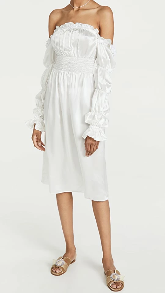 Flash Sale ๐ Sleeper Michelin Silk ๐ Dress White ๐