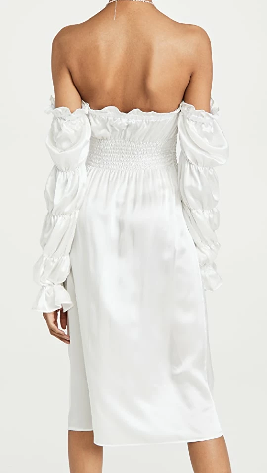 Flash Sale ๐ Sleeper Michelin Silk ๐ Dress White ๐ - Image 2