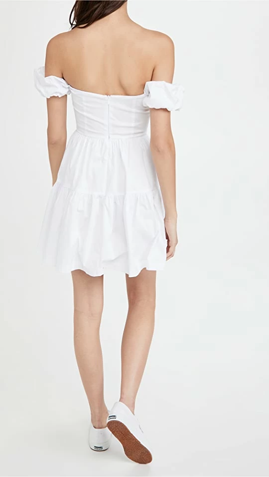 Best deal โจ STAUD Mini Elio ๐ Dress White โ๏ธ - Image 2