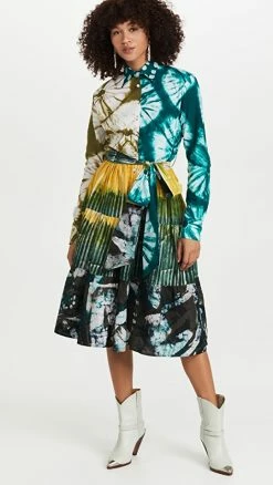 Brand new 😀 Studio 189 Tiered 👚 Shirt 👗 Dress Multi Color 😍