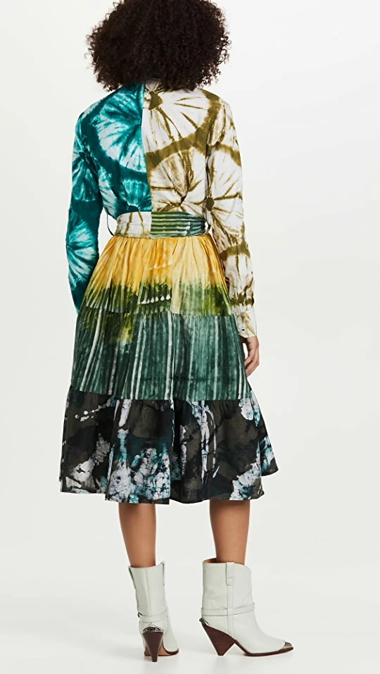 Brand new 😀 Studio 189 Tiered 👚 Shirt 👗 Dress Multi Color 😍 - Image 2