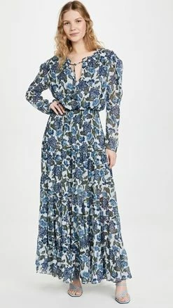 New 🥰 MISA Vida 👗 Dress Flora Azulia 😀