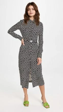 Budget ✨ Tory Burch The Flower Polo 👗 Dress Black Multi 🔔