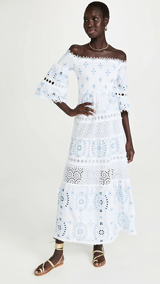 Cheap โญ Temptation Positano Augusta G ๐ Dress White/Gold Blue โ๏ธ